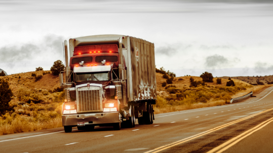 Truck on the highway
