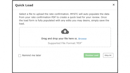 Quick Load MYSTC Software
