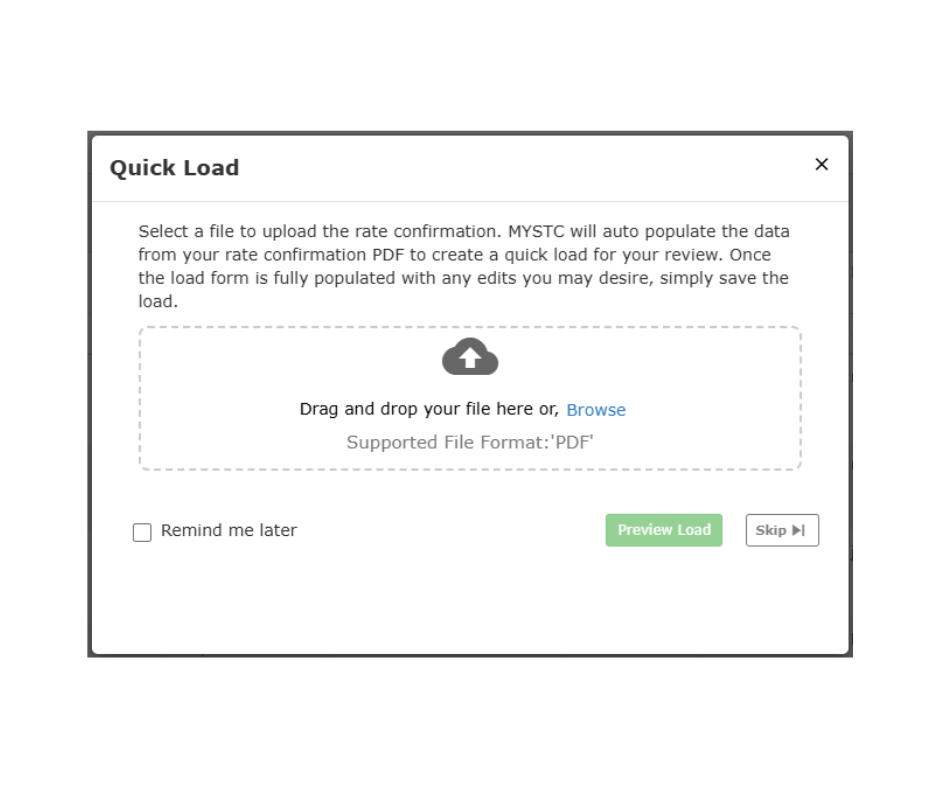Quick Load MYSTC Software