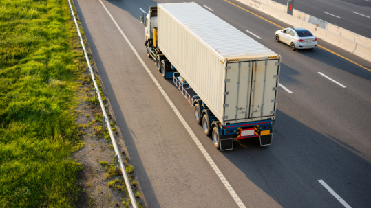 Truck on the interstate