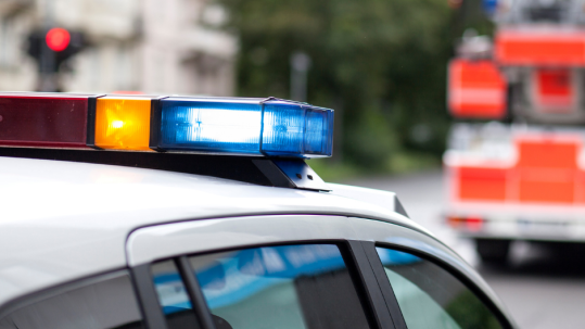 Police lights for accident